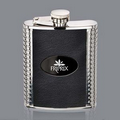 Trubner Hip Flask - 6oz Black/Black Nickel Plate